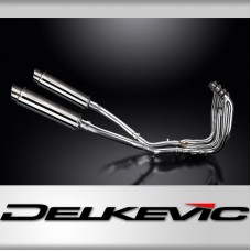 SUZUKI GSX1300R HAYABUSA 08-20 4-2 EXHAUST SYSTEM 350mm STAINLESS ROUND SILENCER