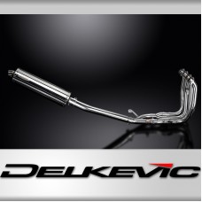 SUZUKI GSX1300R HAYABUSA 08-20 4-1 EXHAUST SYSTEM 450mm STAINLESS OVAL SILENCER