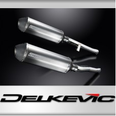 Suzuki GSX1400 2001-2004 Delkevic 343mm X-Oval Titanium Exhaust Silencer Can Kit