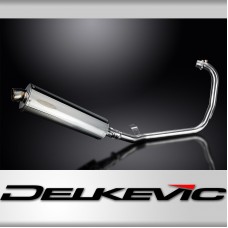 HIMALAYAN 2017-2024 / OVAL 450mm (18 inch) SILENCER COMPLETE SYSTEM 304 STAINLESS STEEL