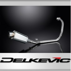 HIMALAYAN 2017-2024 / SS70 OVAL 225mm (9 inch) SILENCER COMPLETE SYSTEM 304 STAINLESS STEEL