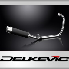 ROYAL ENFIELD HIMALAYAN 410 2016-2024 FULL EXHAUST 350mm CARBON ROUND SILENCER