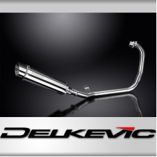 HIMALAYAN 2017-2024 / SL10 ROUND 350mm (14 inch) SILENCER COMPLETE SYSTEM 304 STAINLESS STEEL