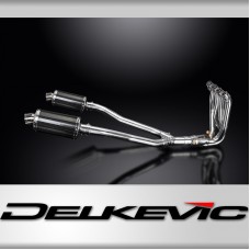 KAWASAKI GTR1400 07-20 COMPLETE 4>2 EXHAUST SYSTEM 225mm OVAL CARBON SILENCER