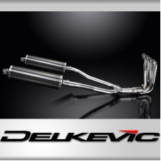 KAWASAKI GTR1400 07-20 COMPLETE 4>2 EXHAUST SYSTEM 450mm OVAL CARBON SILENCER