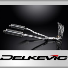 KAWASAKI GTR1400 07-20 COMPLETE 4>2 EXHAUST SYSTEM 350mm OVAL CARBON SILENCER