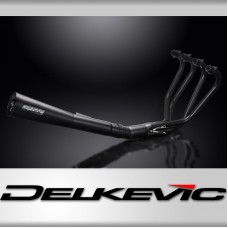 HONDA CB550K 1977-78 FULL 4-1 CERAMIC BLACK EXHAUST CLASSIC MEGAPHONE SILENCER