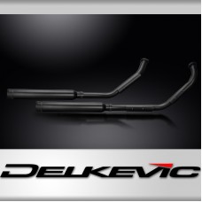 SUZUKI VL800 INTRUDER 01-16 EXHAUST CERAMIC BLACK 550mm CUSTOM SYSTEM BULL NOSE