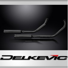 SUZUKI VL800 INTRUDER 01-16 EXHAUST CERAMIC BLACK 410mm CUSTOM SYSTEM BULL NOSE