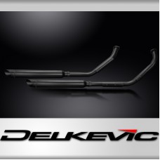 SUZUKI VL800 INTRUDER 01-16 EXHAUST CERAMIC BLACK 550mm CUSTOM SYSTEM SLASH CUT