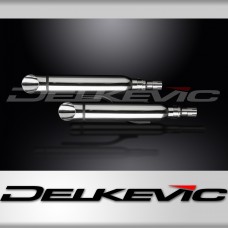 YAMAHA XVS1100/A DRAGSTAR 1998-2009 410mm CUSTOM SILENCER EXHAUST KIT SLASH CUT 