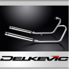 TRIUMPH BONNEVILLE BOBBER 2017-22 FULL EXHAUST 550mm CUSTOM SILENCER BULL NOSE