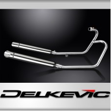 TRIUMPH BONNEVILLE BOBBER 2017-2022 FULL EXHAUST 550mm CUSTOM SILENCER SLASH CUT