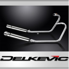 BONNEVILLE BOBBER 2017-2022 / COMPLETE SYSTEM 410mm CUSTOM SILENCERS WITH SLASH CUT END 304 STAINLES