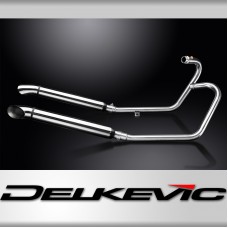 TRIUMPH BONNEVILLE BOBBER 2017-2022 FULL EXHAUST 550mm CUSTOM SILENCER TURN OUT