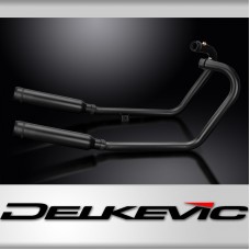 TRIUMPH BONNEVILLE BOBBER 2017-2022 CERAMIC BLACK EXHAUST 410mm CUSTOM BULL NOSE