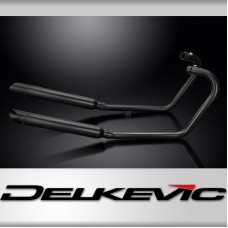 TRIUMPH BONNEVILLE BOBBER 2017-2022 CERAMIC BLACK EXHAUST 550mm CUSTOM SLASH CUT