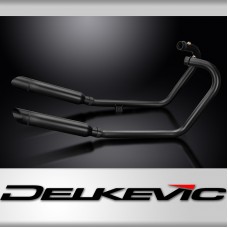 TRIUMPH BONNEVILLE BOBBER 2017-2022 CERAMIC BLACK EXHAUST 410mm CUSTOM SLASH CUT