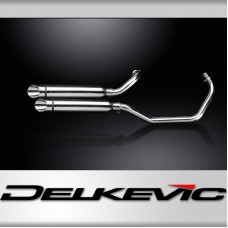XV535 1987-2003 / COMPLETE SYSTEM 410mm CUSTOM SILENCERS WITH SLASH CUT END 304 STAINLESS STEEL