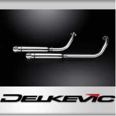 VT750 SHADOW SPIRIT 2008-2018 / COMPLETE SYSTEM 410mm CUSTOM SILENCERS WITH SLASH CUT END 304 STAINL