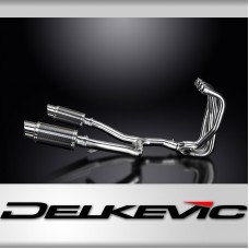KAWASAKI ZZR1100 GPZ1100S 4-2 EXHAUST SYSTEM 200mm CARBON ROUND SILENCERS