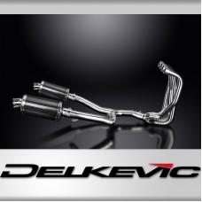 KAWASAKI ZZR1100 GPZ1100S 4-2 EXHAUST SYSTEM 225mm CARBON OVAL SILENCERS