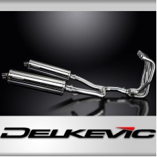 KAWASAKI ZZR1100 GPZ1100S 4-2 EXHAUST SYSTEM 450mm STAINLESS OVAL BSAU SILENCER