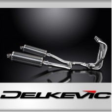 KAWASAKI ZZR1100 GPZ1100S 4-2 EXHAUST SYSTEM 350mm CARBON OVAL BSAU SILENCERS