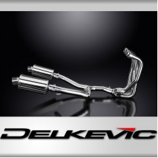 KAWASAKI ZZR1100 GPZ1100S 4-2 EXHAUST SYSTEM 225mm STAINLESS OVAL SILENCERS