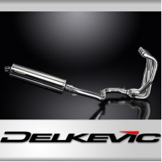 KAWASAKI ZZR1100 1990-2001 4-1 EXHAUST SYSTEM 450mm STAINLESS OVAL BSAU SILENCER