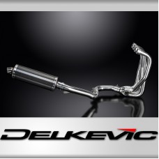 KAWASAKI ZZR1100 1990-2001 4-1 EXHAUST SYSTEM 350mm CARBON OVAL BSAU SILENCERS