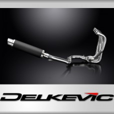 KAWASAKI ZZR1100 GPZ1100S 4-1 EXHAUST SYSTEM 350mm CARBON ROUND BSAU SILENCERS