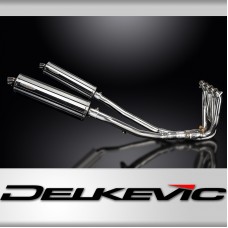 KAWASAKI ZZR1400 06-07 DECAT 4-2 EXHAUST 450mm STAINLESS OVAL BSAU SILENCERS