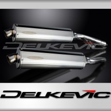 TRIUMPH TROPHY 900 1996-2002 450mm OVAL STAINLESS BSAU SILENCER EXHAUST KIT