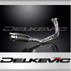 Kawasaki Z650 2017-2023 Complete Exhaust 2-1 200mm Round Carbon Silencer Can 