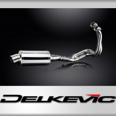 KAWASAKI NINJA 650 2017-21 FULL EXHAUST SYSTEM 225mm STAINLESS OVAL SILENCER