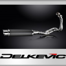 KAWASAKI NINJA 650 2017-21 FULL EXHAUST SYSTEM 350mm CARBON ROUND SILENCER
