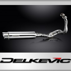 KAWASAKI NINJA 650 2017-21 FULL EXHAUST SYSTEM 350mm STAINLESS ROUND SILENCER 