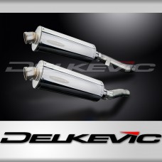 KAWASAKI ZZR400 ZZR600 1990-2009 350mm OVAL STAINLESS BSAU SILENCER EXHAUST KIT