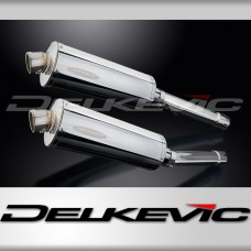 HONDA CBR1100XX BLACKBIRD 96-09 350mm OVAL STAINLESS BSAU SILENCER EXHAUST KIT