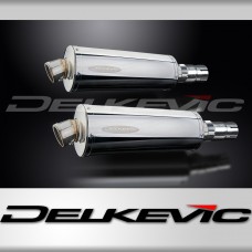TRIUMPH LEGEND 900 1998-2001 350mm OVAL STAINLESS BSAU SILENCER EXHAUST KIT