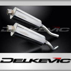 KAWASAKI Z1000 2003-2006 350mm OVAL STAINLESS BSAU SILENCER EXHAUST KIT