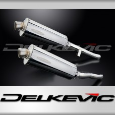 Suzuki GSX1400 2001-2004 Delkevic 350mm Oval Stainless Exhaust Silencer Can Kit