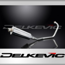 HONDA CBF125 2008-2015 FULL EXHAUST SYSTEM 350mm STAINLESS OVAL BSAU SILENCER