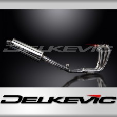 YAMAHA FZS600 FAZER 98-03 FULL EXHAUST SYSTEM 350mm STAINLESS OVAL BSAU SILENCER