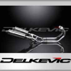 YAMAHA V-MAX VMX1200 FULL EXHAUST SYSTEM 350mm STAINLESS OVAL BSAU SILENCERS