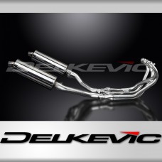 YAMAHA XJ600 DIVERSION 1992-04 FULL EXHAUST 350mm STAINLESS OVAL BSAU SILENCERS
