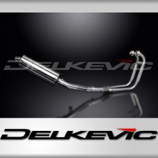 SUZUKI GS500 E/F 1989-2009 FULL 2-1 EXHAUST SYSTEM 350mm STAINLESS OVAL SILENCER
