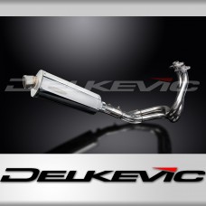 KAWASAKI KLE650 VERSYS 2007-14 FULL EXHAUST 350mm STAINLESS OVAL BSAU SILENCER