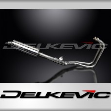 KAWASAKI ER5 1996-07 FULL EXHAUST SYSTEM 350mm STAINLESS OVAL SILENCER